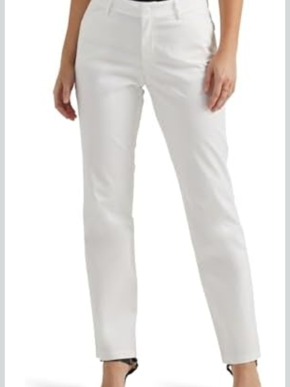 Lee's Classic White Women's Straight-Leg Trousers